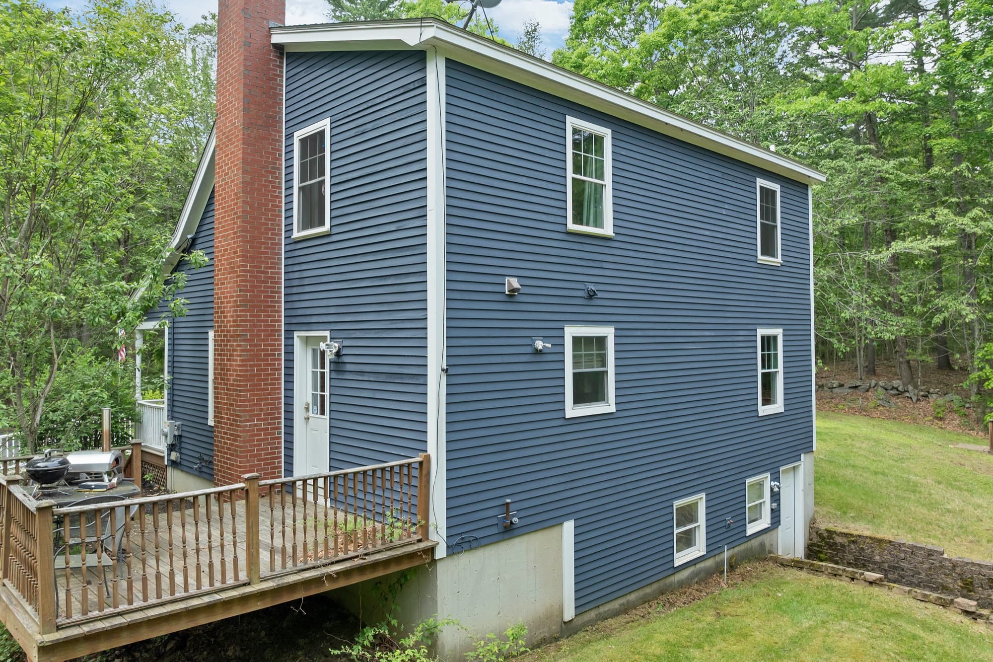 Rear deck off the back of the house